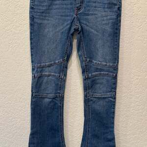 Free People We the Free Seamed Moto Blue Flare Jeans Size 25